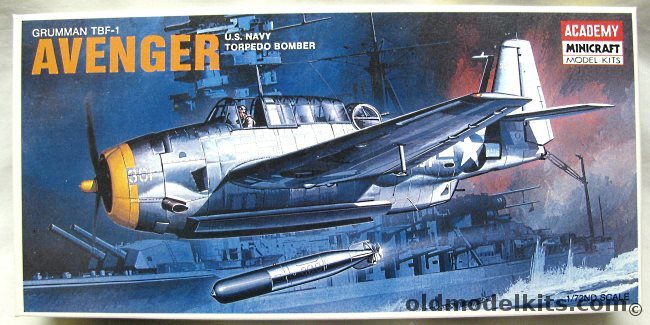 Academy 1/72 Grumman TBF-1 Avenger - USN, 1651 plastic model kit
